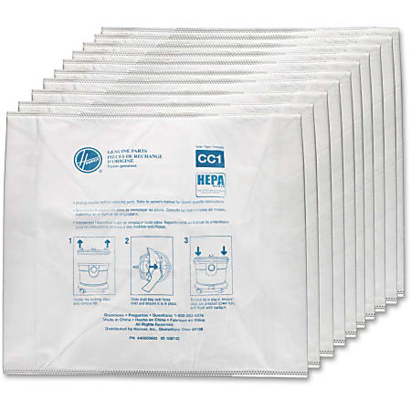 Hoover HushTone Type-CC1 HEPA Bags - 10 / Pack - Type CC1 - White