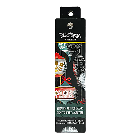 Brea Reese Scratch Art Bookmarks, Ornaments, Set Of 11 Pieces