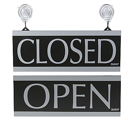U.S. Stamp & Sign Century Series Sign, "Open/Closed", 5"H x 13"W