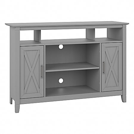 Bush® Furniture Key West Tall TV Stand for 55" TV, 32-2/5"H x 48"W x 15-5/7"D, Cape Cod Gray, Standard Delivery