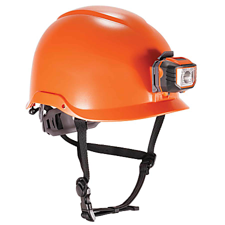 Ergodyne Skullerz 8974LED Class E Safety Helmet And LED Light, Orange