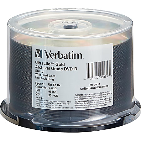 Verbatim DVD-R 4.7GB 8X UltraLife Gold Archival Grade
