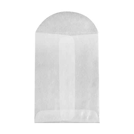 LUX Open-End Envelopes, 3" x 4 1/2", Flap Closure, Glassine, Pack Of 500