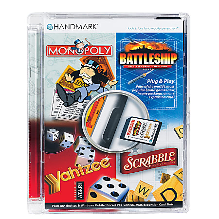 Monopoly®, Yahtzee, Battleship & Scrabble Expansion Card For SD/MMC, For Palm OS® And Pocket PC