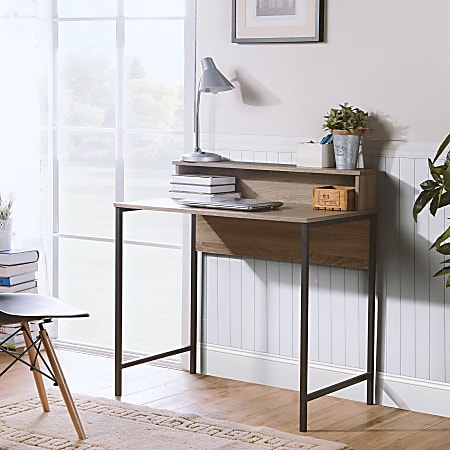 Homestar North America Storage Desk With Hutch FSC Certified Brown