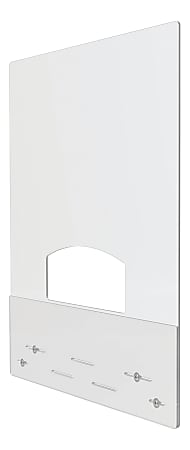 Deflect-O Acrylic Mounting Barriers, 31-1/2"H x 38"W x 3/16"D, Clear, Set Of 2 Barriers