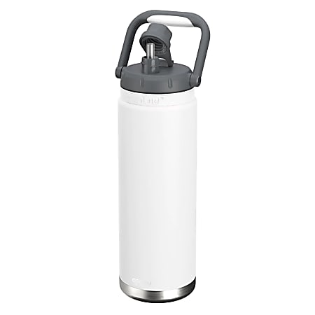 ASOBU Canyon Insulated Water Bottle With Full Hand Comfort Handle, 50 Oz, White