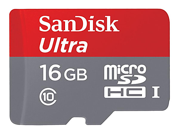 SanDisk Ultra Flash Memory Card, 16GB, SDSQUNC016GAN6IA