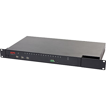 APC by Schneider Electric KVM Switch - 16 Computer(s) - 1 Local User(s) - 2 Remote User(s) - 1600 x 1200 - 18 x Network (RJ-45) - 5 x USB1 x VGA - Rack-mountable - 1U