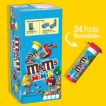 M Ms Milk Chocolate Mini Tubes 1.08 Oz Box Of 24 Tubes - Office Depot