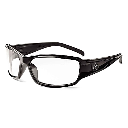 Ergodyne Skullerz® Safety Glasses, Thor, Anti-Fog, Black Frame,