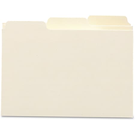 Manila Card Guides, 1/3-Cut Top Tab, Blank, 5 x 8, Manila, 100/Box