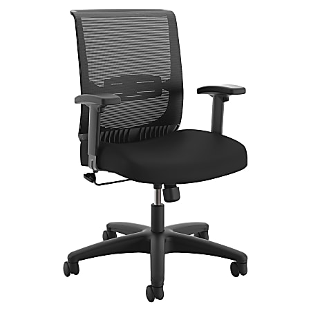 HON® Convergence Task Chair, With Height-Adjustable Arms, Black