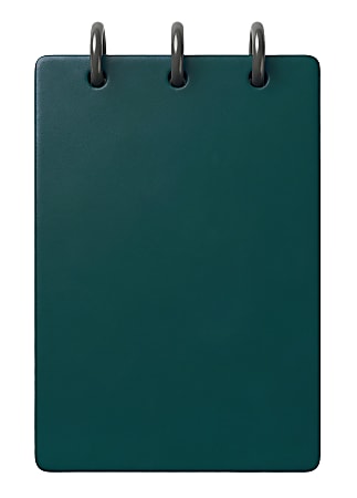 TUL® Mini Steno Discbound Notebook With Soft-Touch Cover, Narrow Ruled, 60 Sheets, 5" x 3-1/2", Turquoise
