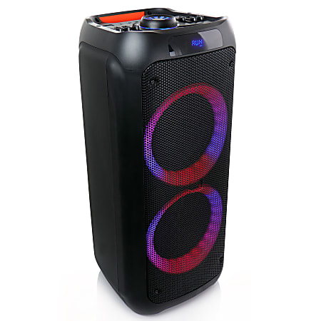 BeFree Sound Dual 8" Bluetooth Wireless Portable Party Speaker With Reactive Lights