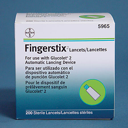 Bayer® FingerStix® Lancets, 23 Gauge, Box Of 1,200