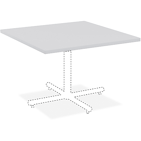 Lorell® Hospitality Square Table Top, 42"W, Light Gray