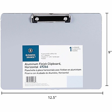Business Source Landscape Plastic Clipboard - 8 1/2 Business Source Landscape Plastic Clipboard - 8 1/2
