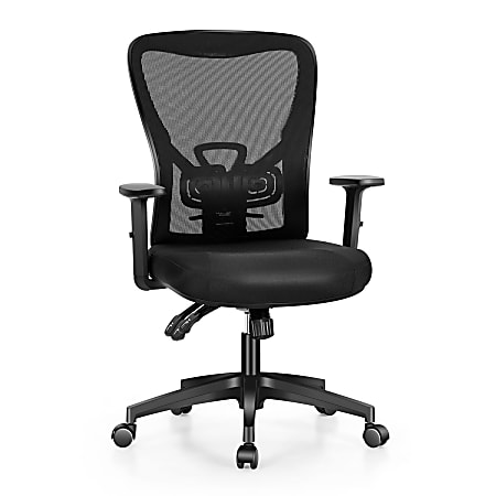 Serta SitTrue Ridgefield Ergonomic MeshVegan Leather High Back Task Chair  GrayBlack - Office Depot