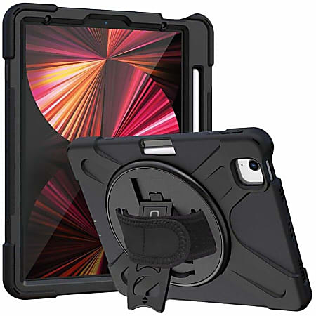 Rugged Rubber iPad Carrying Case with Strap and Handle