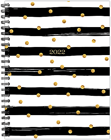 Willow Creek Press Softcover Weekly/Monthly Planner, 6-1/2" x 8-1/2", Black/Gold, January To December 2022