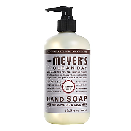 Mrs. Meyer's Clean Day Liquid Hand Soap, Lavender Scent, 12.5 Oz, Carton of 6 Bottles