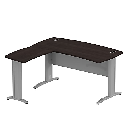 BBF Sector 60" x 60" Curved L-Desk, 30"H x 60"W x 58 11/16"D, Mocha Cherry, Standard Delivery Service