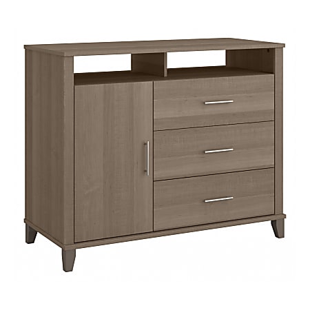 Bush Furniture Somerset Tall Sideboard Buffet Cabinet, Ash Gray, Standard Delivery