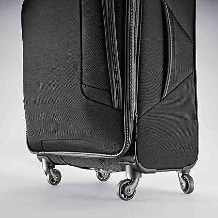 American Tourister 4 KIX Rolling Spinner 28 14 H x 19 W x 10 12 D BlackGray Office Depot