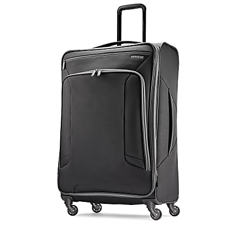 American Tourister® 4 KIX Rolling Spinner, 28 1/4"H x 19"W x 10 1/2"D, Black/Gray