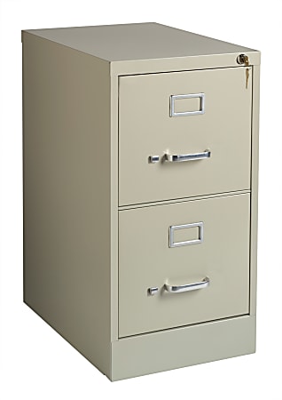 WorkPro® 22"D Vertical 2-Drawer File Cabinet, Putty