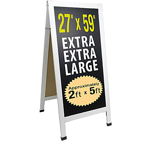 Excello Global Products Double Sided A Frame Magnetic IndoorOutdoor ...