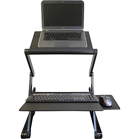 Uncaged Ergonomics WorkEZ Standing Desk laptop stand up