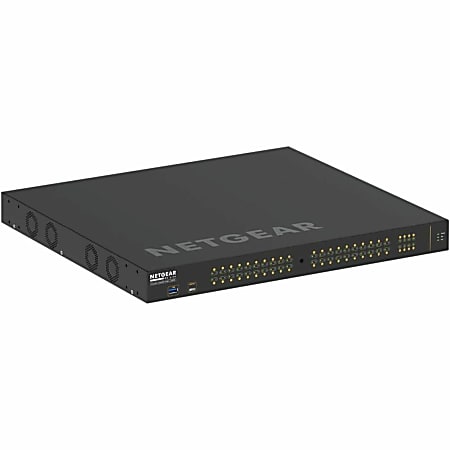 Netgear M4250-40G8XF-PoE+ AV Line Managed Switch - 40 Ports - Manageable - Gigabit Ethernet, 10 Gigabit Ethernet - 10/100/1000Base-T, 10GBase-X - 3 Layer Supported - Modular - 89.20 W Power Consumption - 960 W PoE Budget