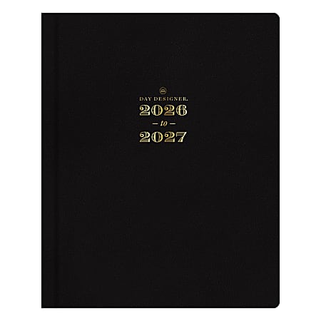 Planning Calendar DD Black FL 8x10 AY26–27 Bookbound