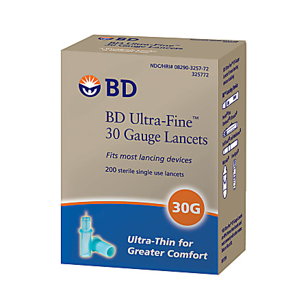 BD™ Ultra-Fine™ Lancets, 30 Gauge, Box Of 200