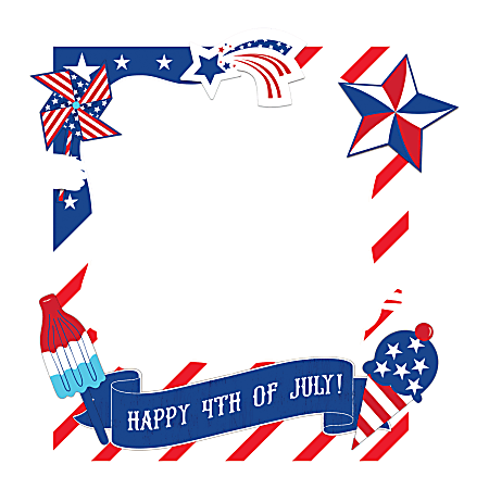 Amscan Patriotic Customizable 15-Piece Giant Photo Frame,
