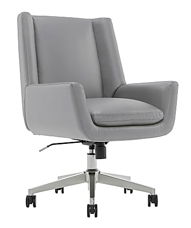 Leather gray outlet chair