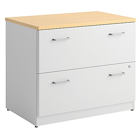 BBF Sector 2-Drawer Lateral File, 29 11/16"H x 30"W x 19 1/2"D, Natural Maple, Standard Delivery Service