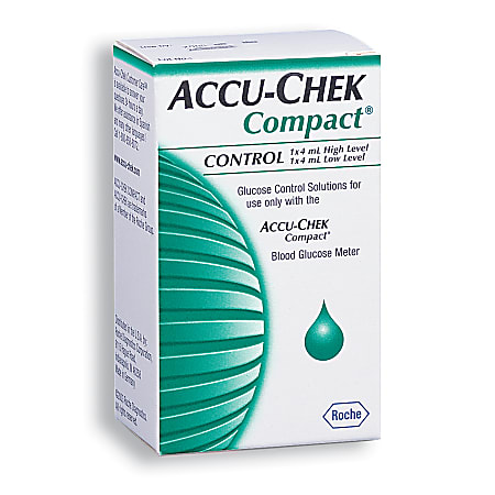 ACCU-CHEK® Compact Blue Control Solution, Mid-High, 4 mL, Pack Of 2