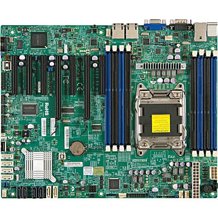 Supermicro X9SRL Server Motherboard - Intel Chipset - Socket R LGA-2011 - 256 GB DDR3 SDRAM Maximum RAM - 8 x Memory Slots - Gigabit Ethernet - 2 x RJ-45 - 10 x SATA Interfaces