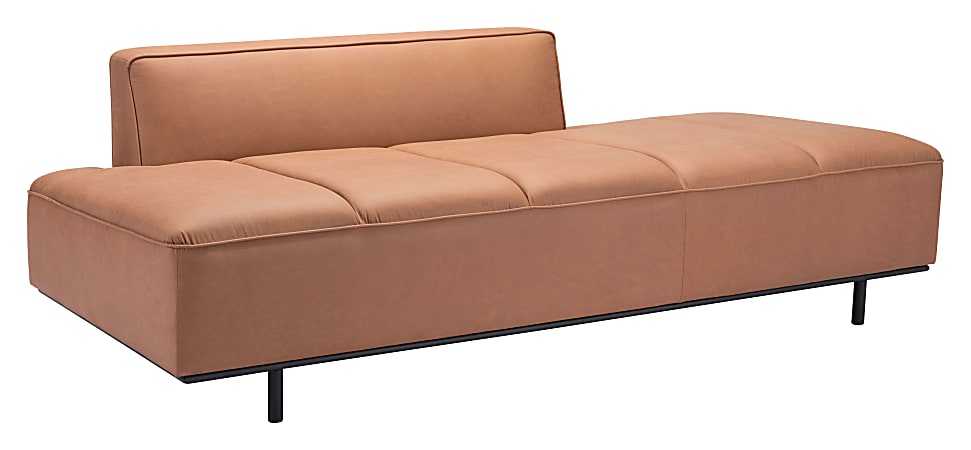 Zuo Modern Confection Polyurethane Sofa, 26-7/16"H x 79-1/8"W x 37"D, Brown