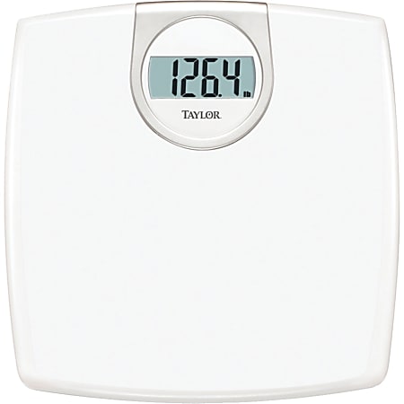 Taylor 7029 Lithium Digital Scale - 330 lb / 150 kg Maximum Weight Capacity - White, Silver