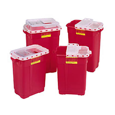 BD™ Extra Large Regulated Medical Waste Containers, 17 Gallons, Red, Box Of 5