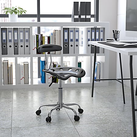 Flash Furniture Vibrant Low Back Task Chair With Tractor Seat
