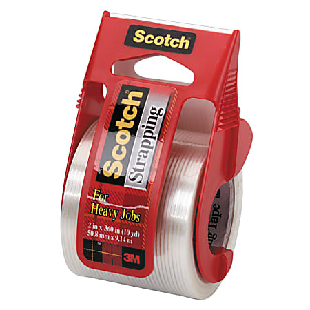 Scotch® Strapping Tape With Dispenser, 2" x 10 Yd.