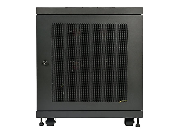 Tripp Lite 12U Industrial Rack Floor Enclosure Server Cabinet Doors & Sides - Rack cabinet - black - 12U - 19"