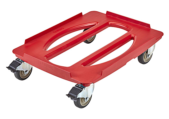 Cambro Cam GoBox Camdolly ABS Large Compact Dolly, 6-15/16"H x 18-1/2"W x 25-5/16"D, Red