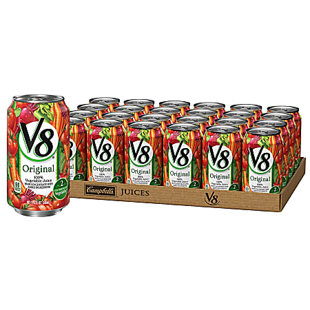Campbell's V8 Vegetable Juice, 11.5 Oz, Pack Of 24 Cans