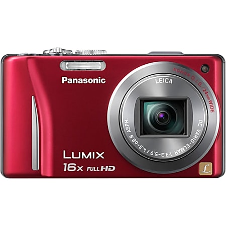 Panasonic Lumix DMC ZS10 14.1 Megapixel Compact Camera Red